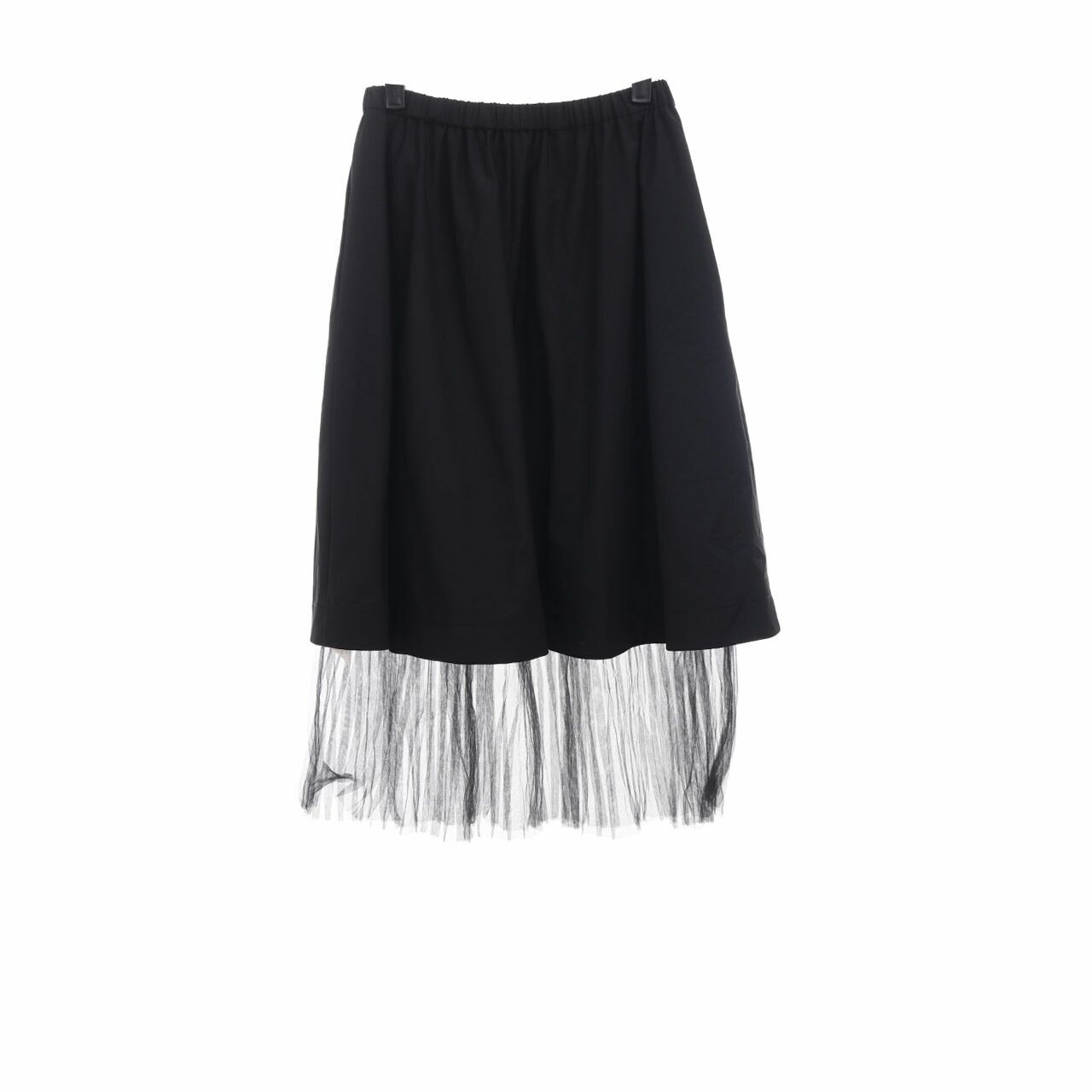 Paskal Wool Flowers Black/mint Midi Skirt 