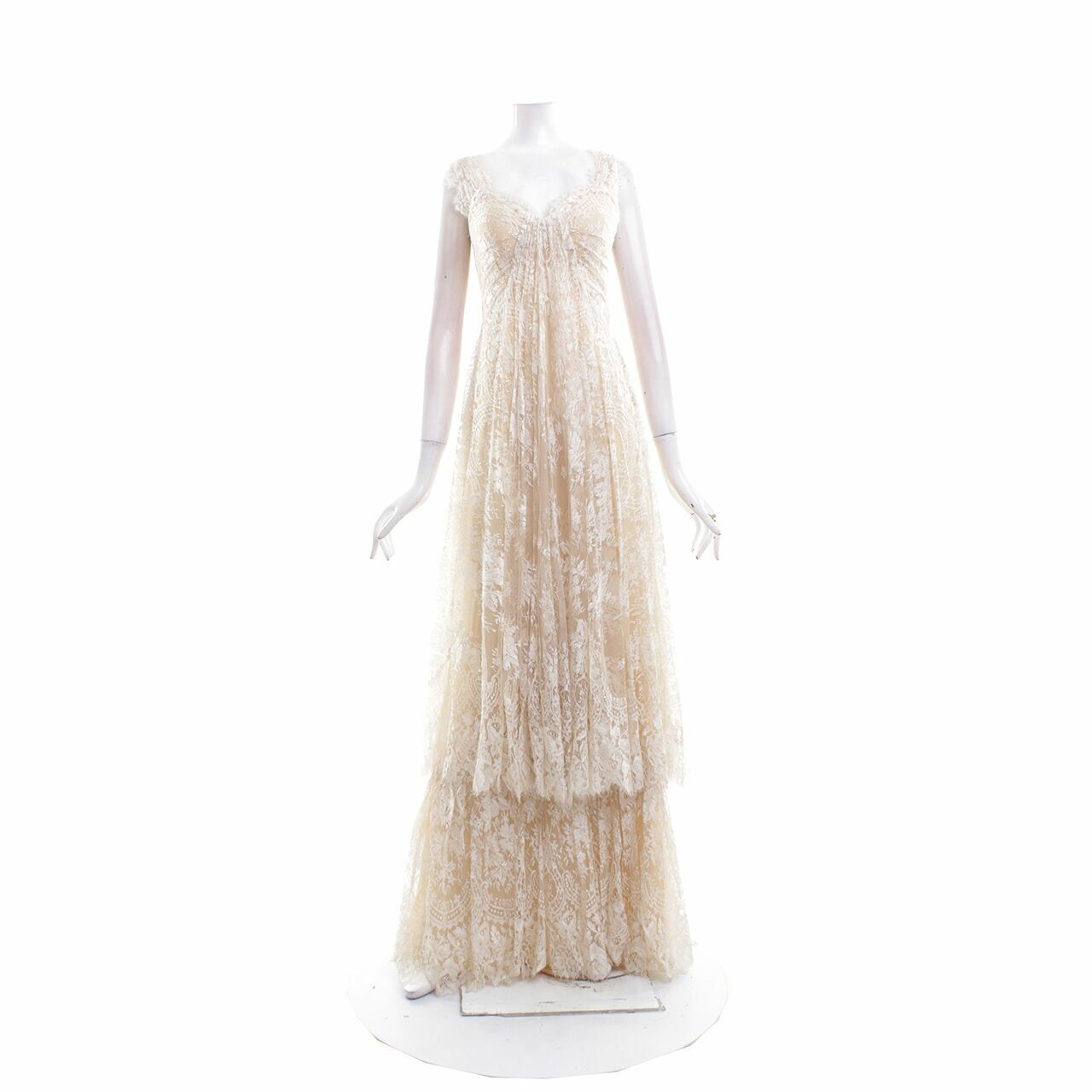 Eddy Betty Brown Lace Gown