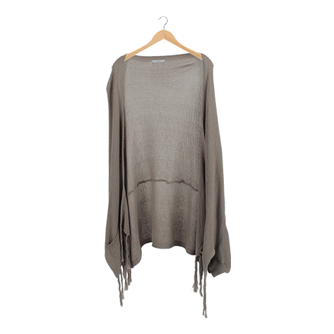 Olive Front-Pocket Batwing Outerwear