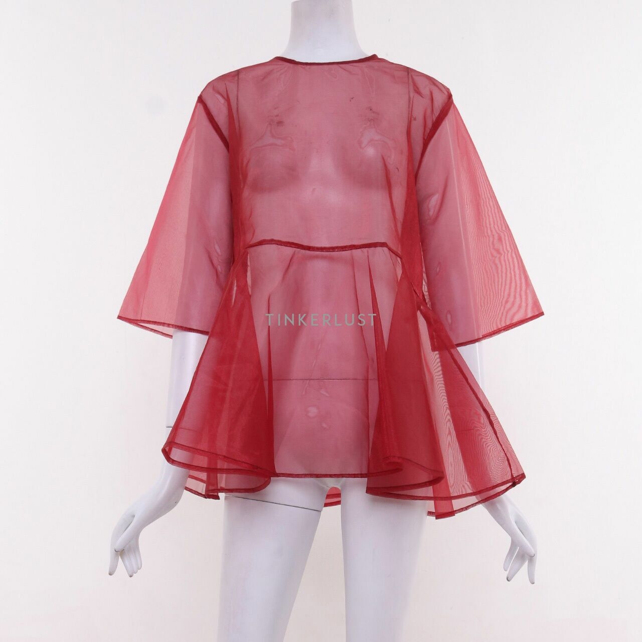 trick tricky Maroon Sheer Blouse