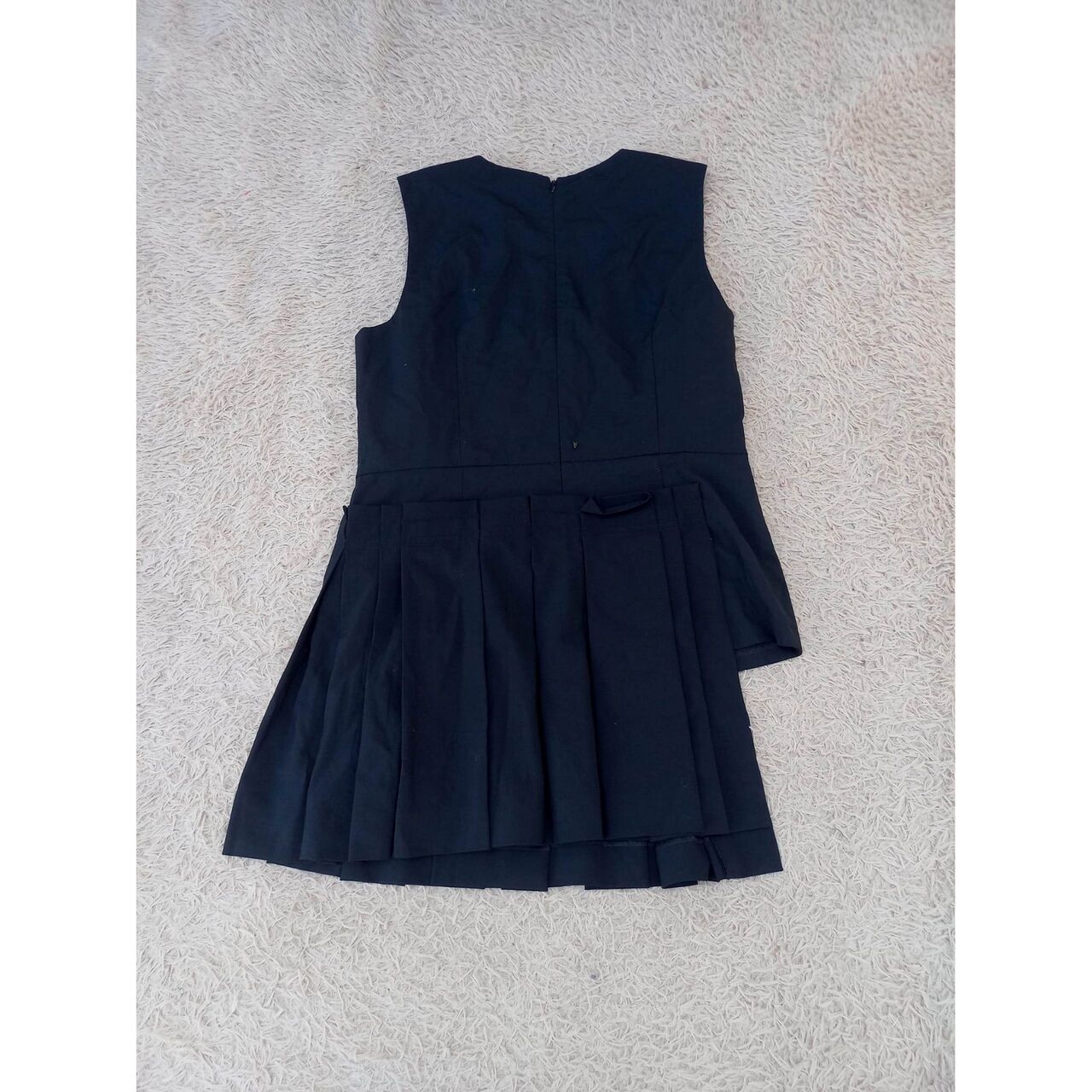 Dkny Pleated Black Mini Dress