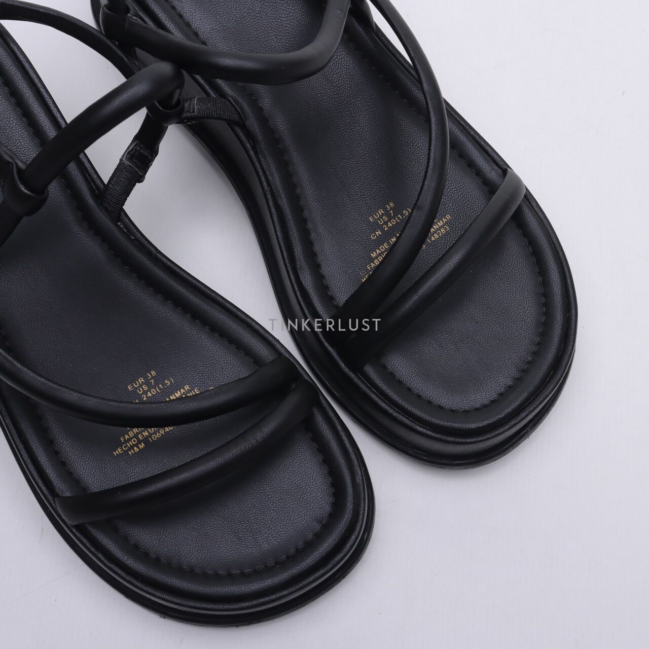 H&M Black Wedge-heel Sandals