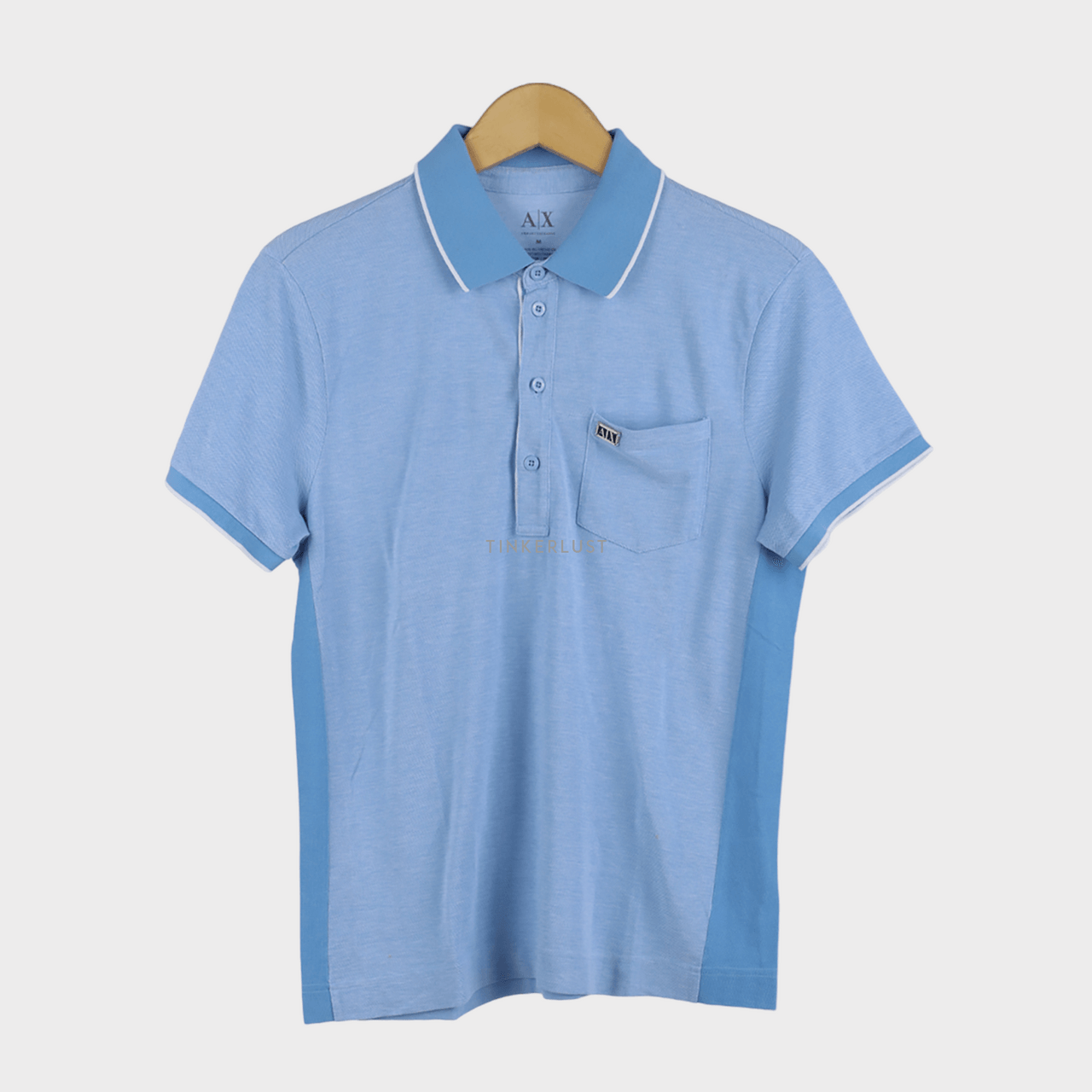 Armani Exchange Blue Polo Shirt
