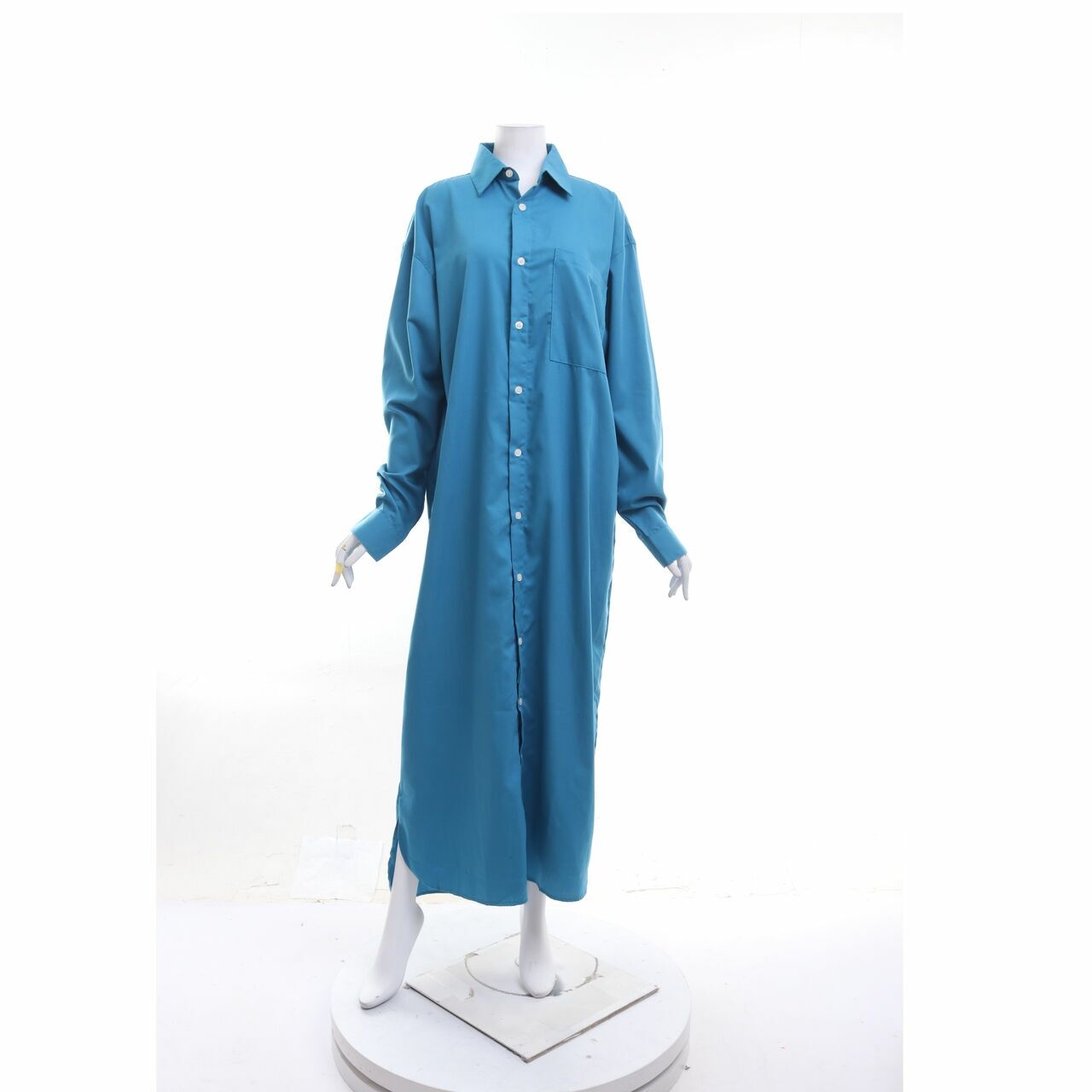 Studio Moral In Futura Blue Shirt Long Dress
