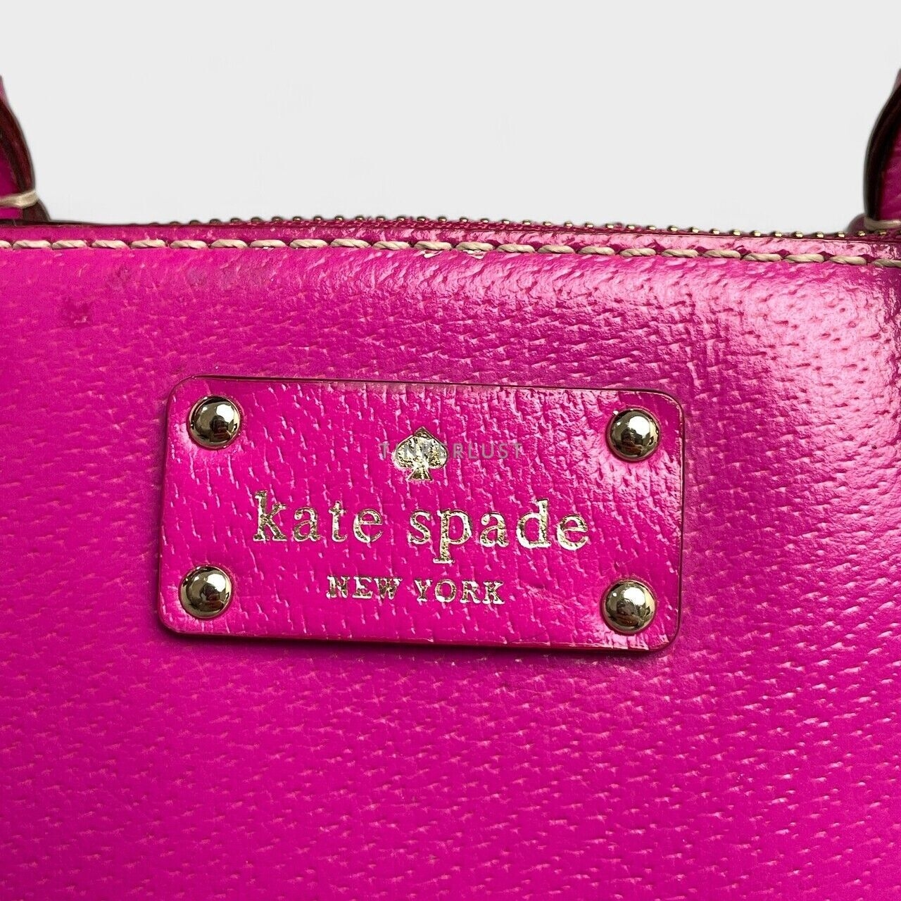 Kate Spade Wellesley Rachelle Purple Leather GHW Satchel
