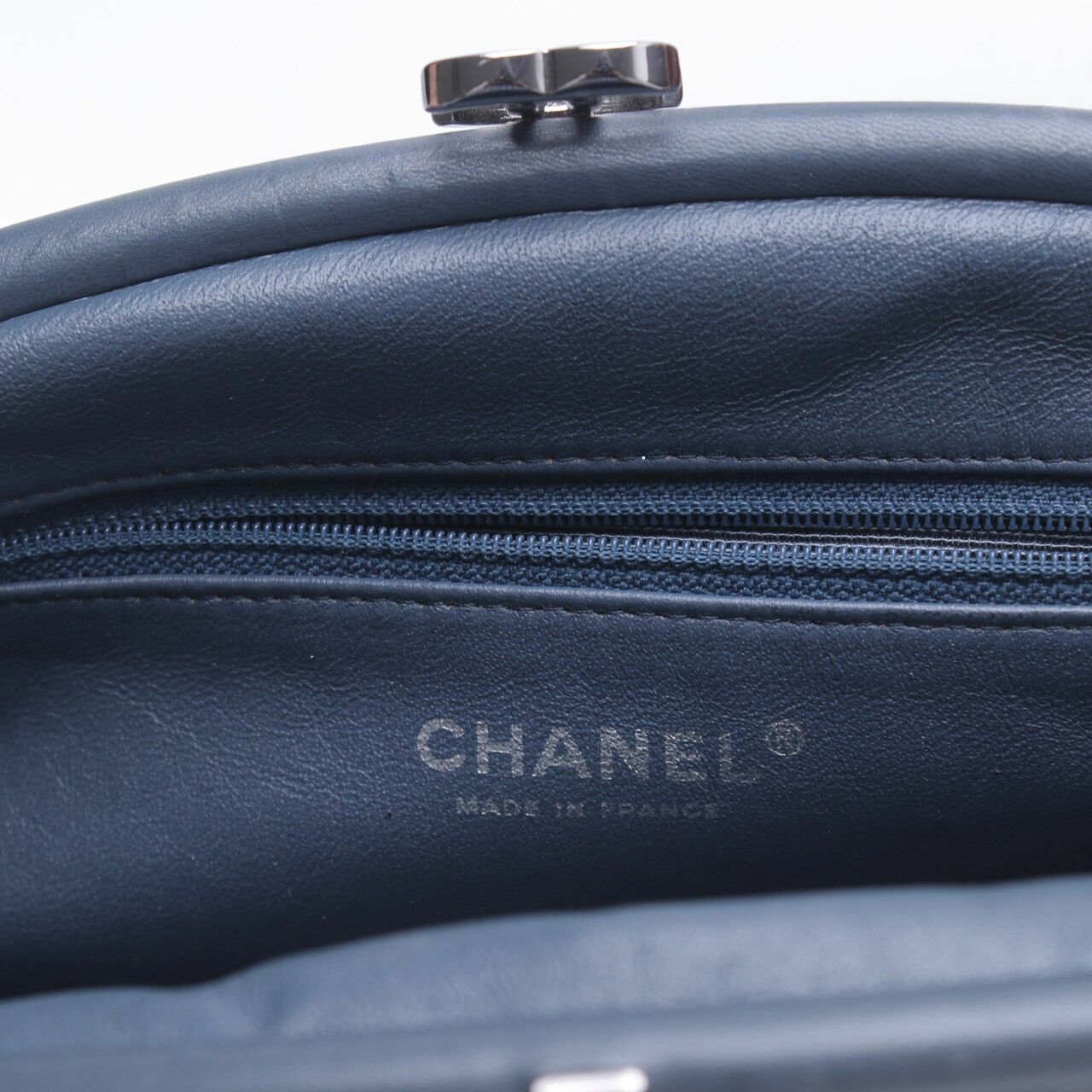 Chanel Grey Classic Timeless Clutch 