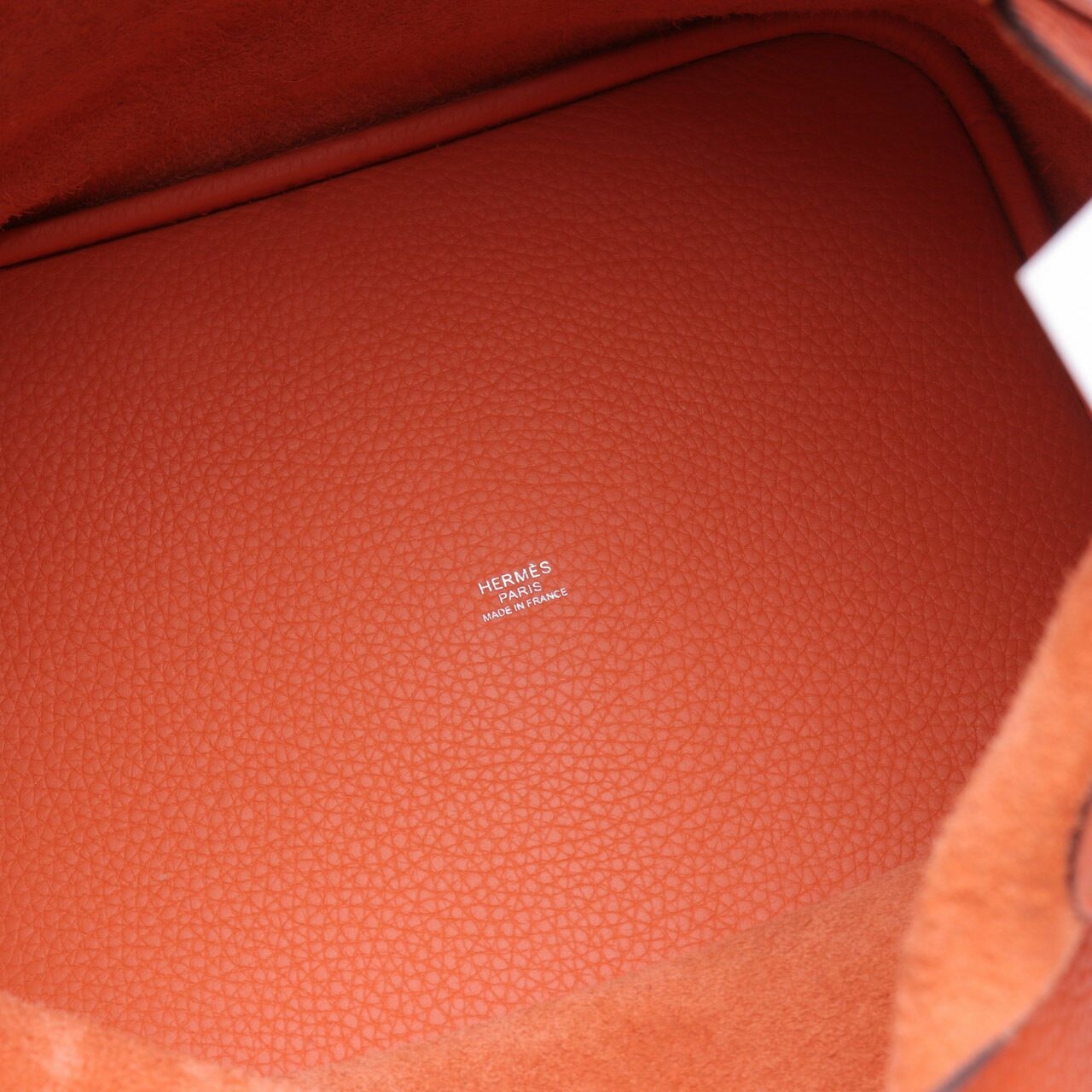 Hermes Orange Clemence Leather Picotin Shoulder Bag