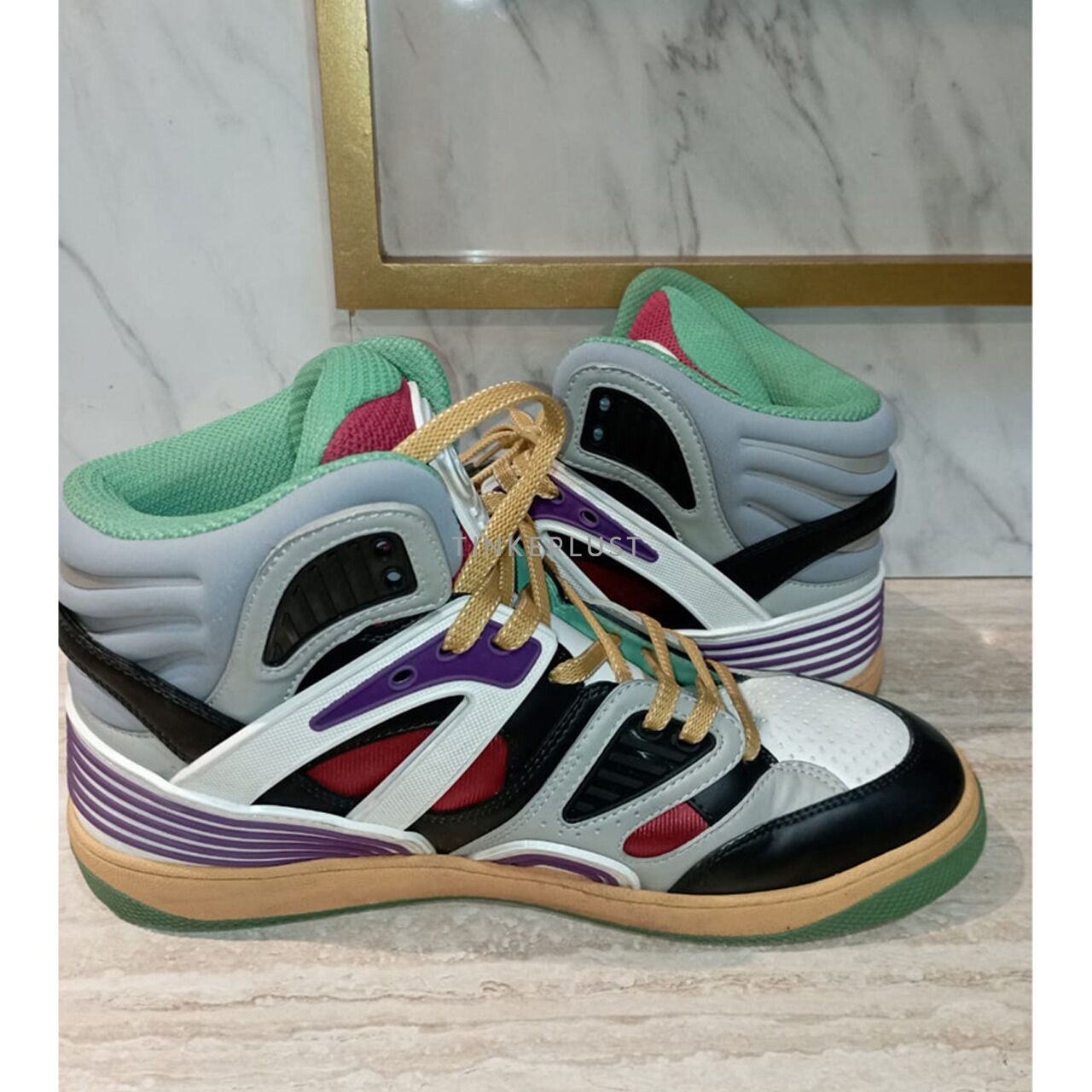 Gucci Basket Multicolor Demetra High-Top Sneakers