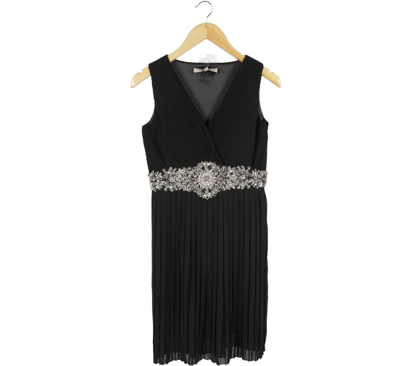 Blumarine Black Beaded Midi Dress