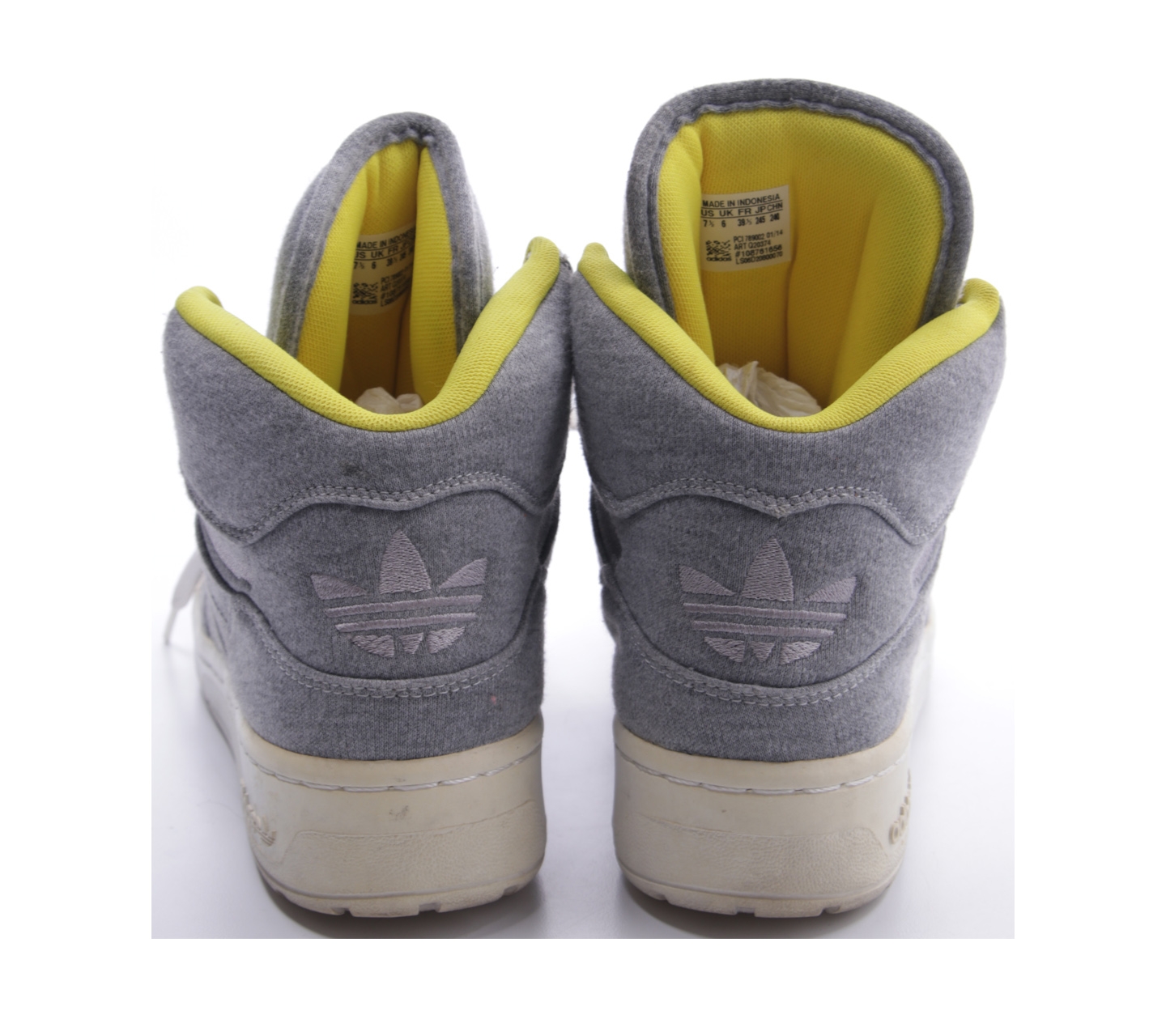Adidas Grey Attitide Logo Three Women's 80's Style Basketball Sneakers