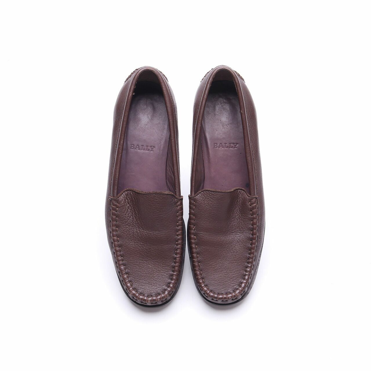 Bally Dairy Burgundy Loafers  Flats