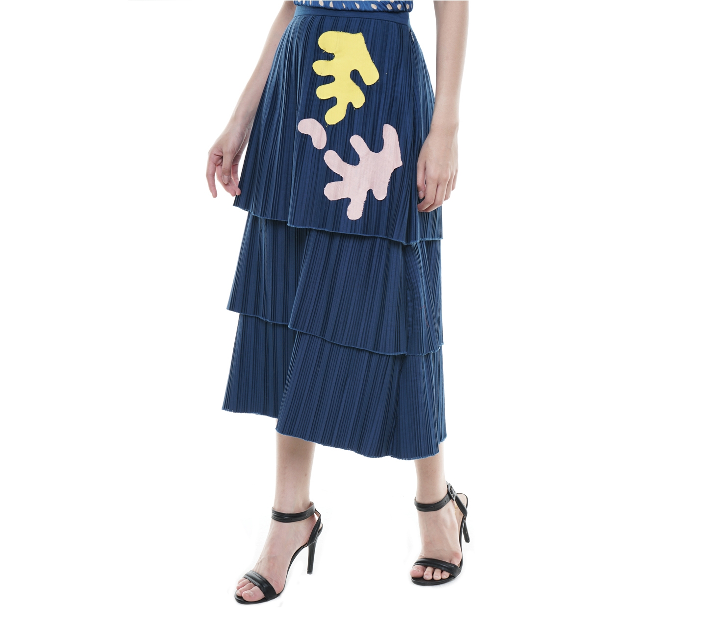 Alexalexa Blue Marguerite Maxi Skirt