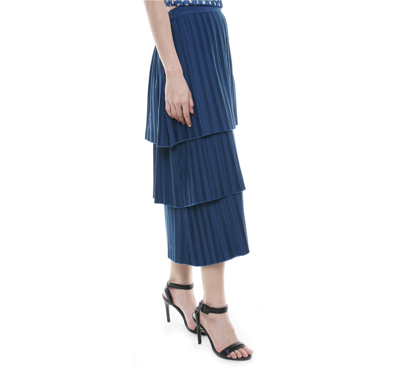 Alexalexa Blue Marguerite Maxi Skirt