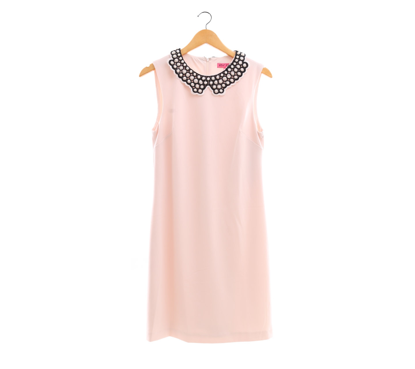 Betsey Johnson Soft Pink Pearl Nech Mini Dress