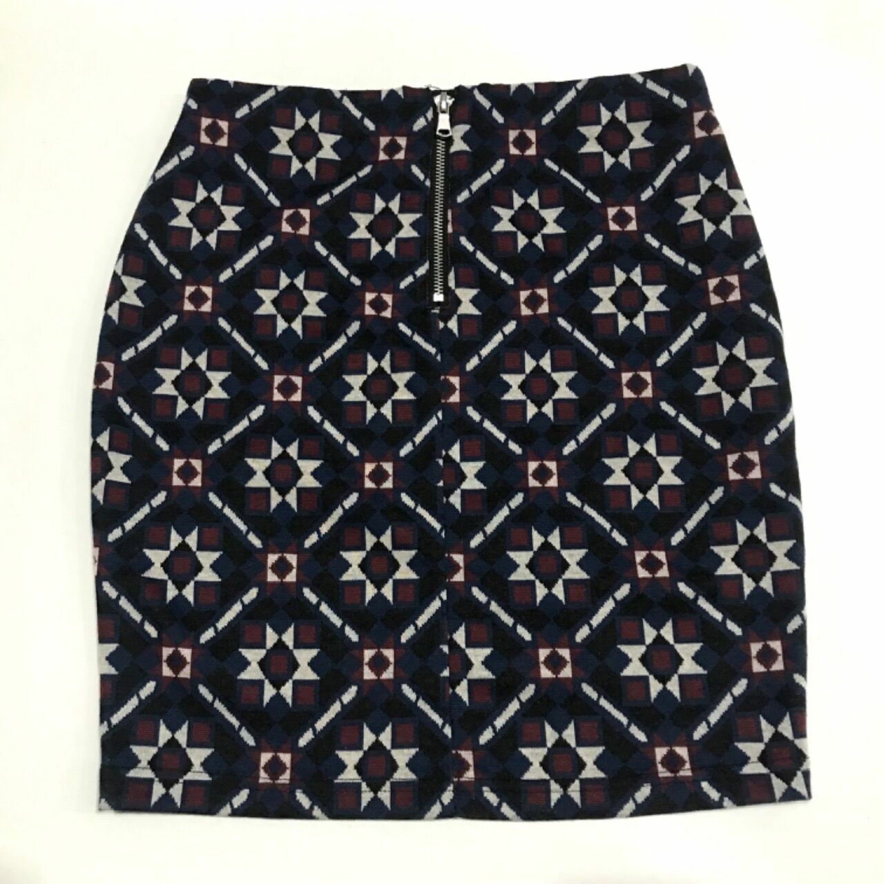 New Look Tribal Bodycon Mini Skirt