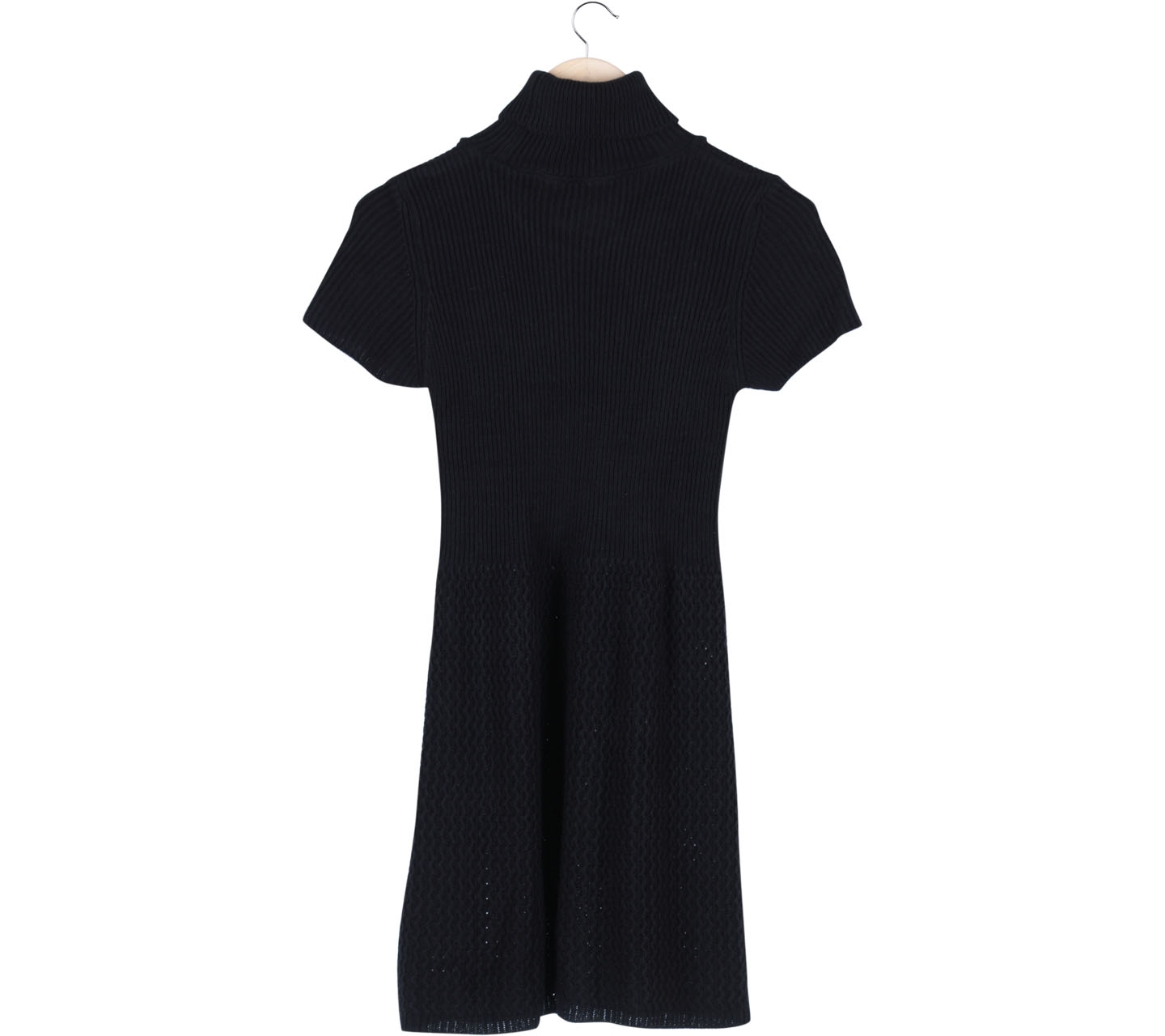Zara Black Turtle Neck Knitted Mini Dress