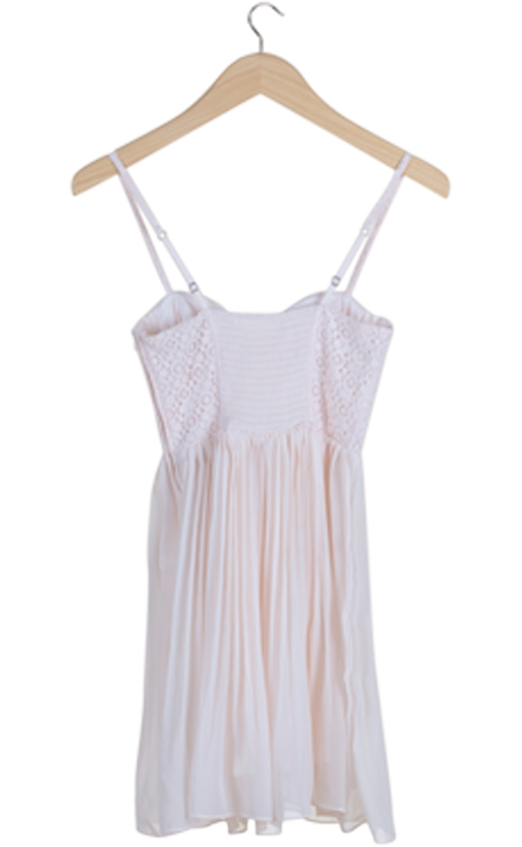 Peach Lace Mini Dress
