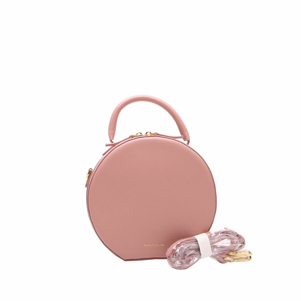 Mansur Gavriel Leather Circle Pink Satchel Bag