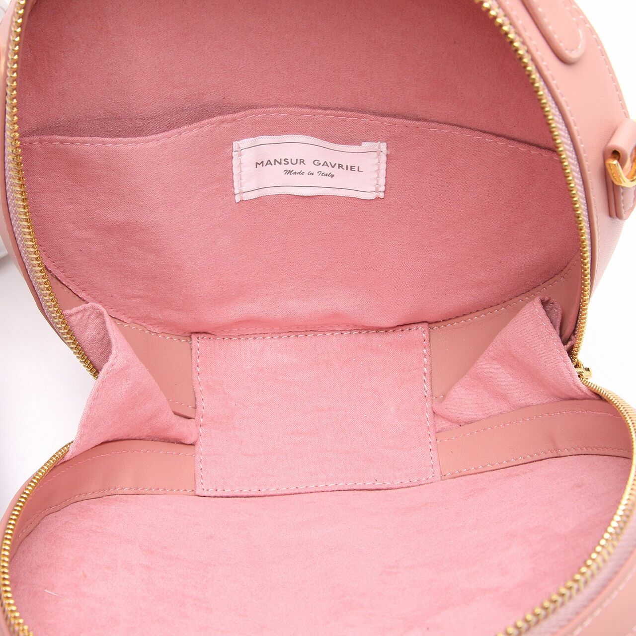 Mansur Gavriel Leather Circle Pink Satchel Bag