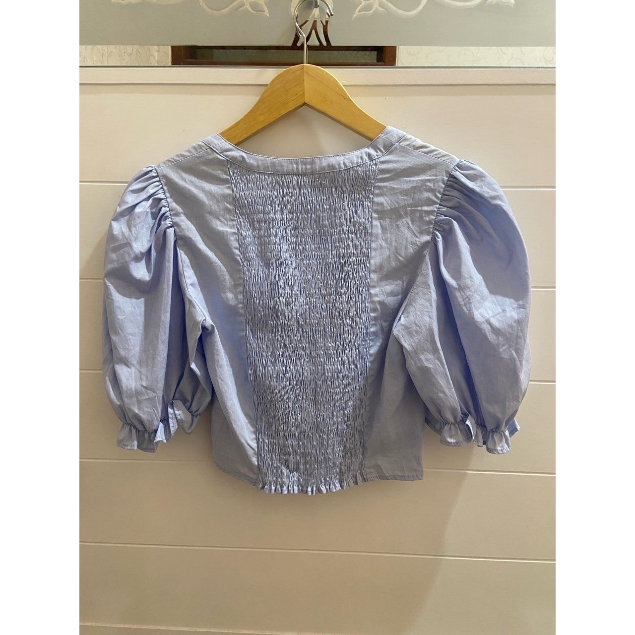 Zara Crop with Baloon Slevee Blouse