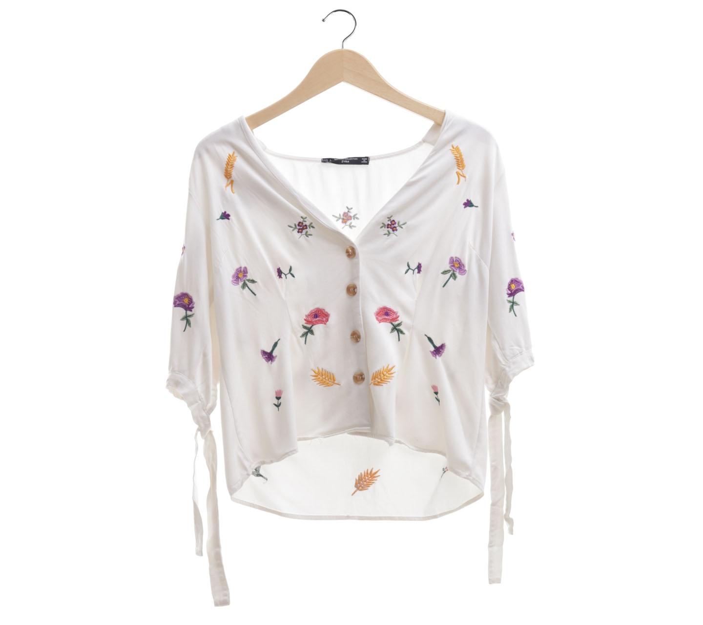 Private Collection White Embroidery Blouse