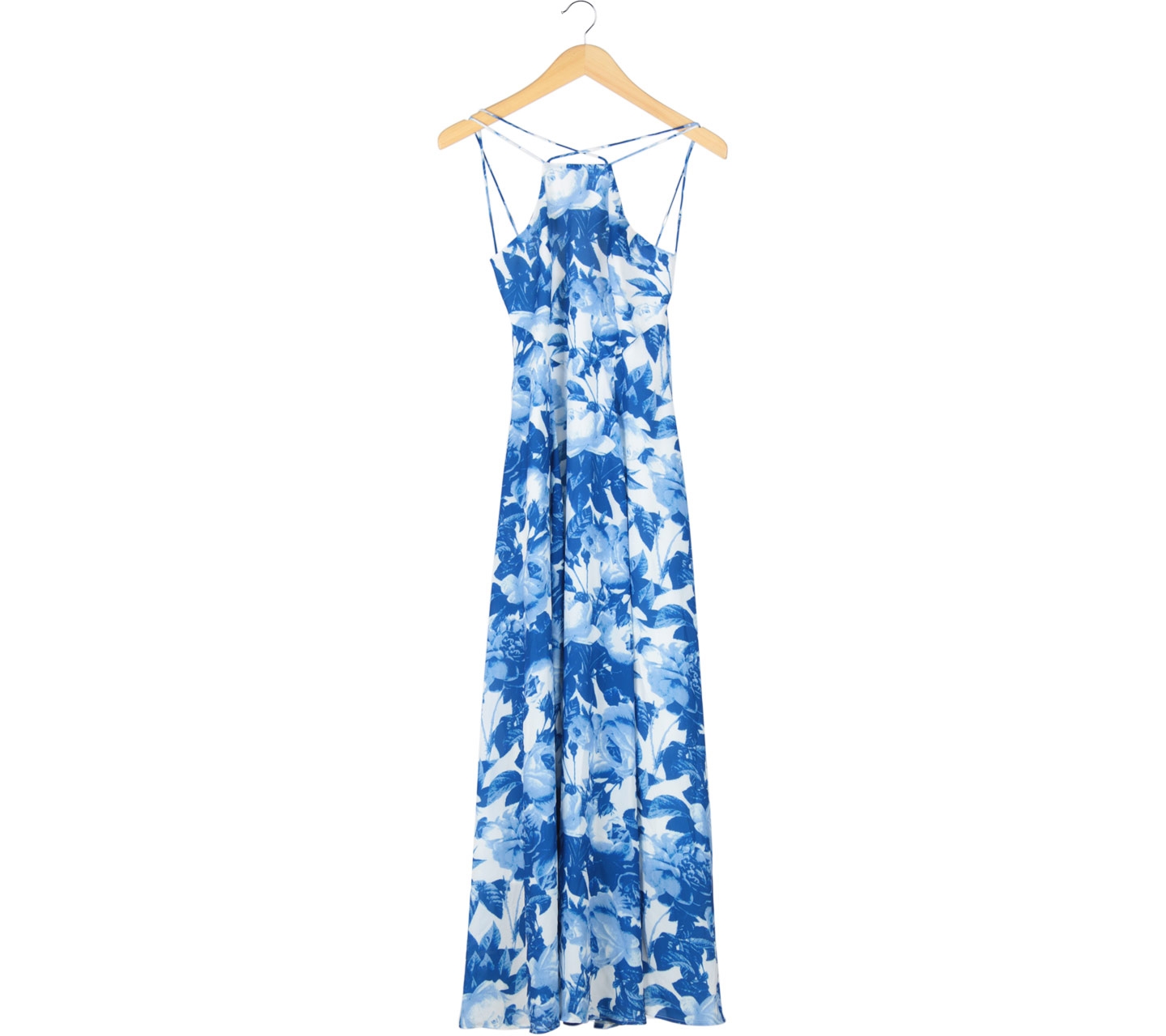 Swan by VGY Blue And White Floral Long Dress