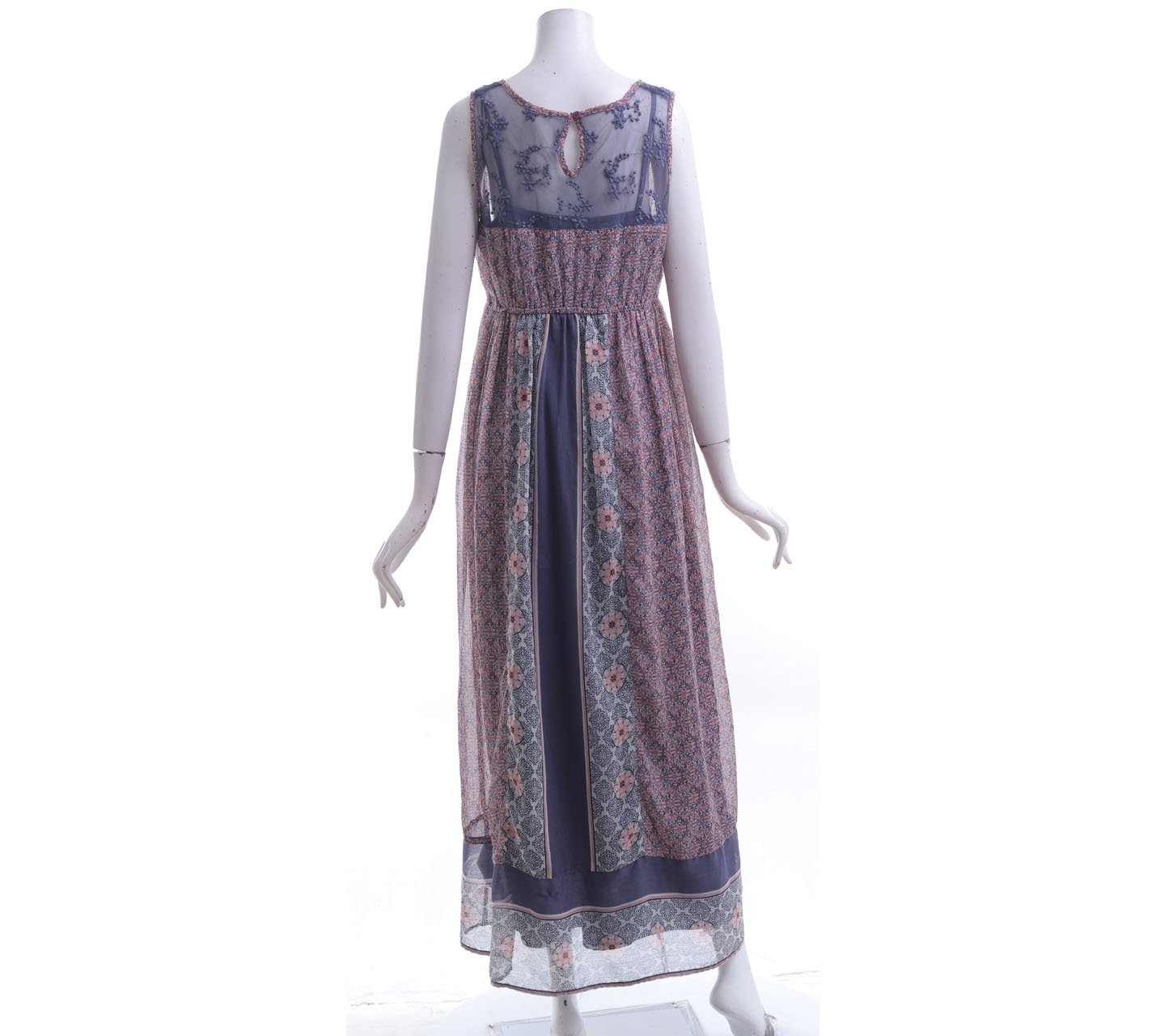Indigo Marks Spencer Multi Color Pattern Long Dress