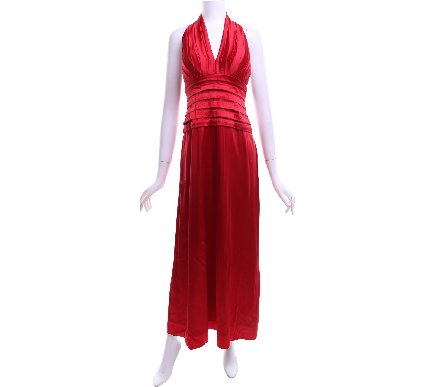 TADASHI Red Crop Back Long Dress