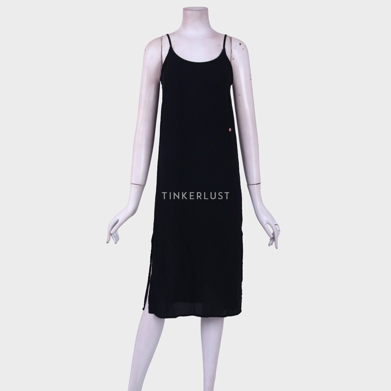 H&M Black Slit Midi Dress