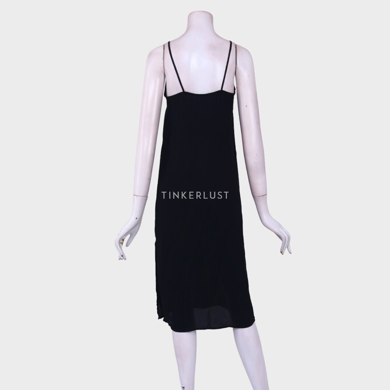 H&M Black Slit Midi Dress