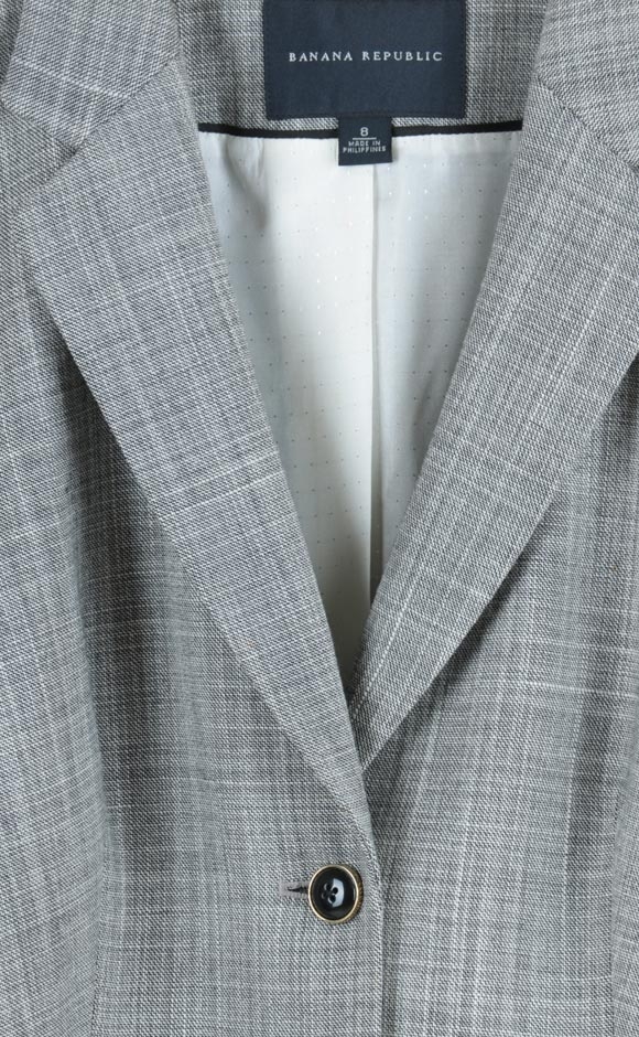 Grey Short Sleeve Blazer