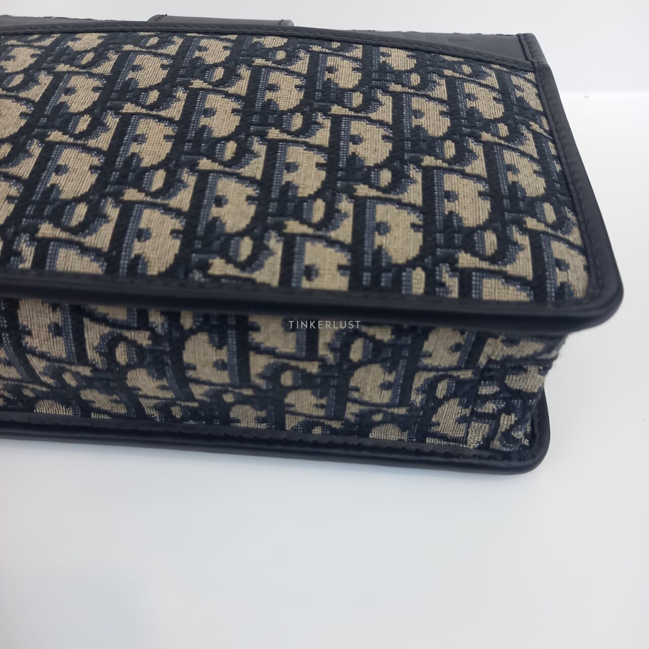 Christian Dior Montaigne Oblique Navy GHW Shoulder Bag