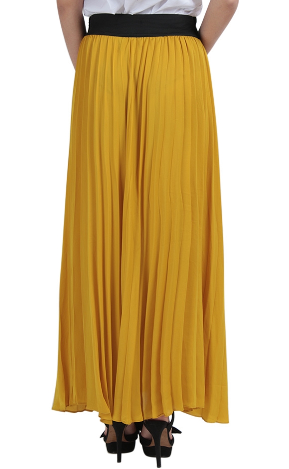 Yellow Plaited Skirt