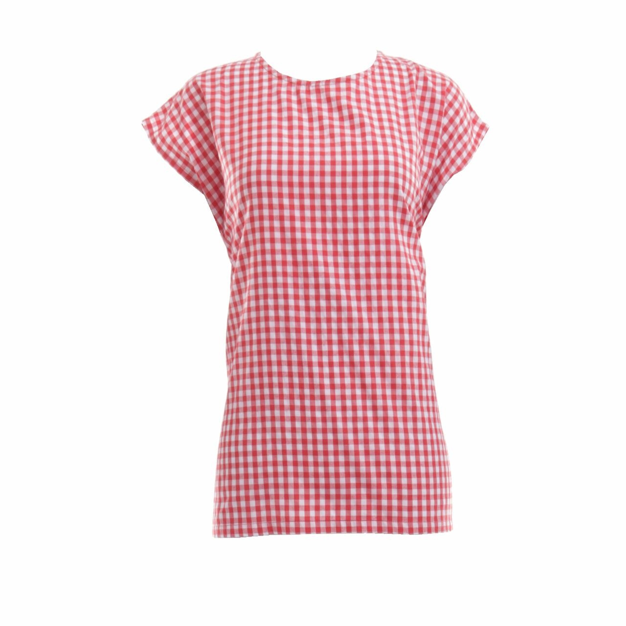 Monday To Sunday Red Checkered Blouse