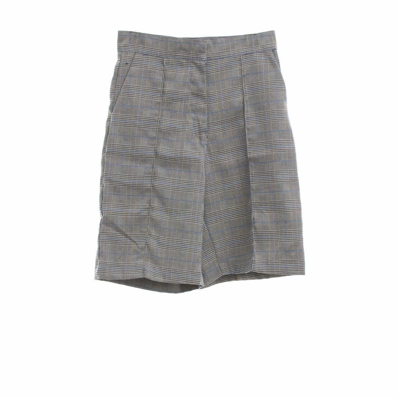 Status Quo Grey Houndstooth Cropped Pants