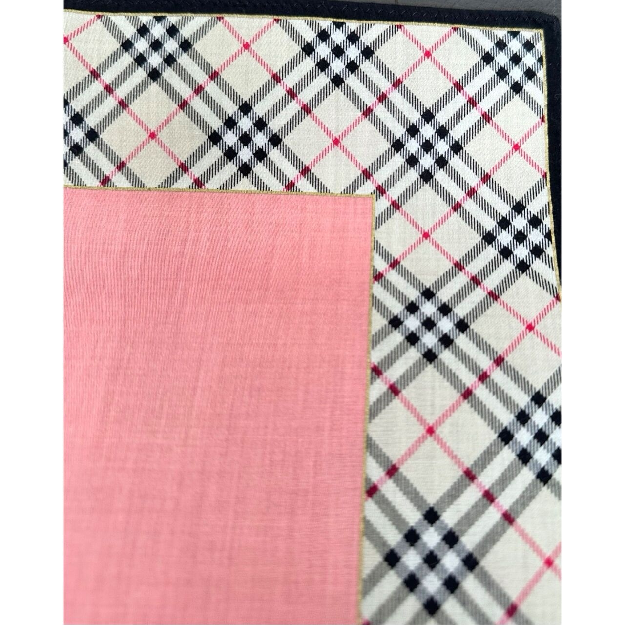 Burberry Beige Pink Plaid Small Scarf