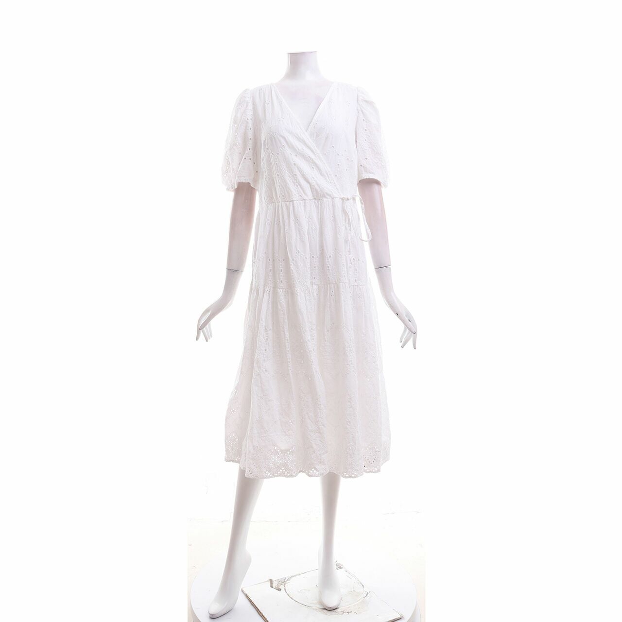 H&M White Midi Dress