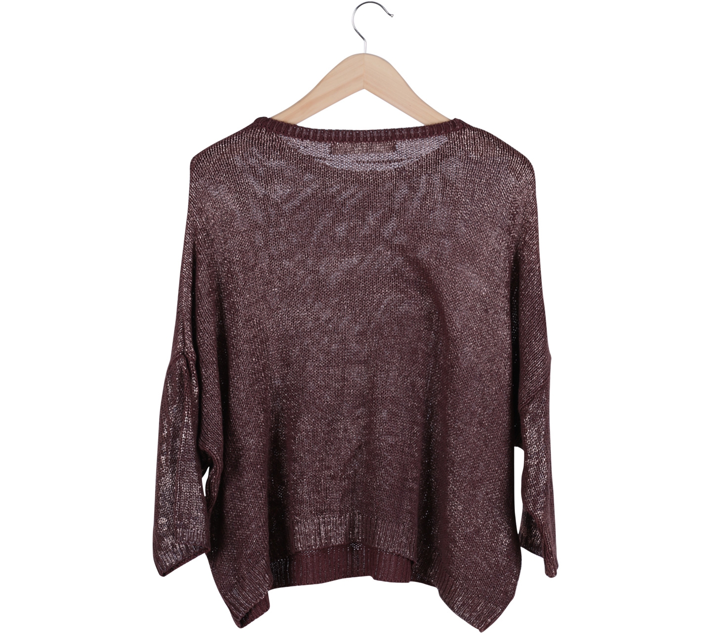 Zara Brown Shimmer Cable Knitted Sweater