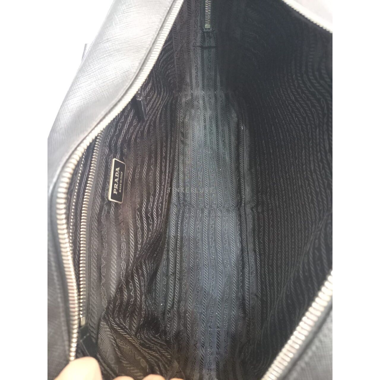 Prada Duffle Black Saffiano 35 Handbag