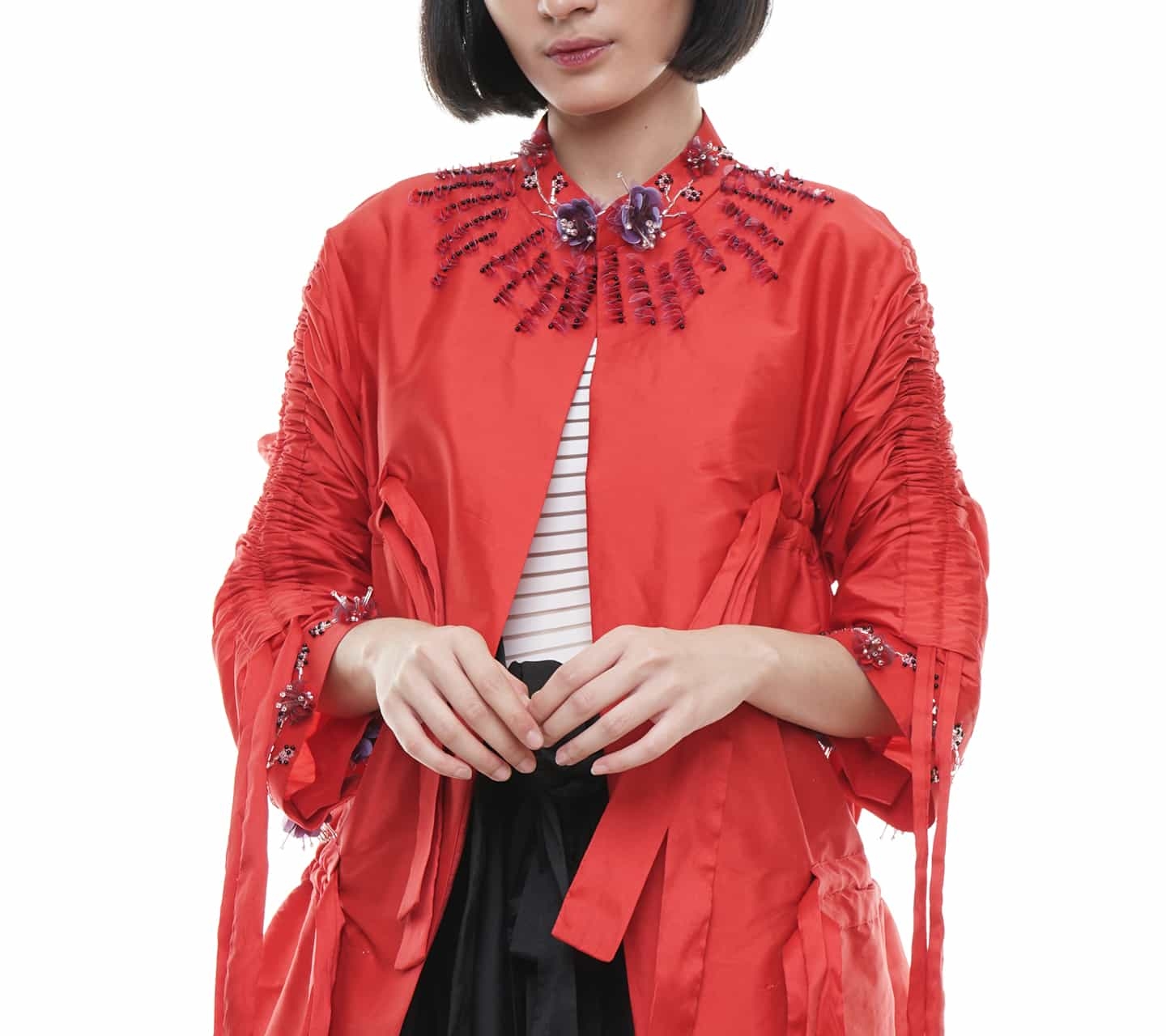Sebe11as Red with Beads Outerwear
