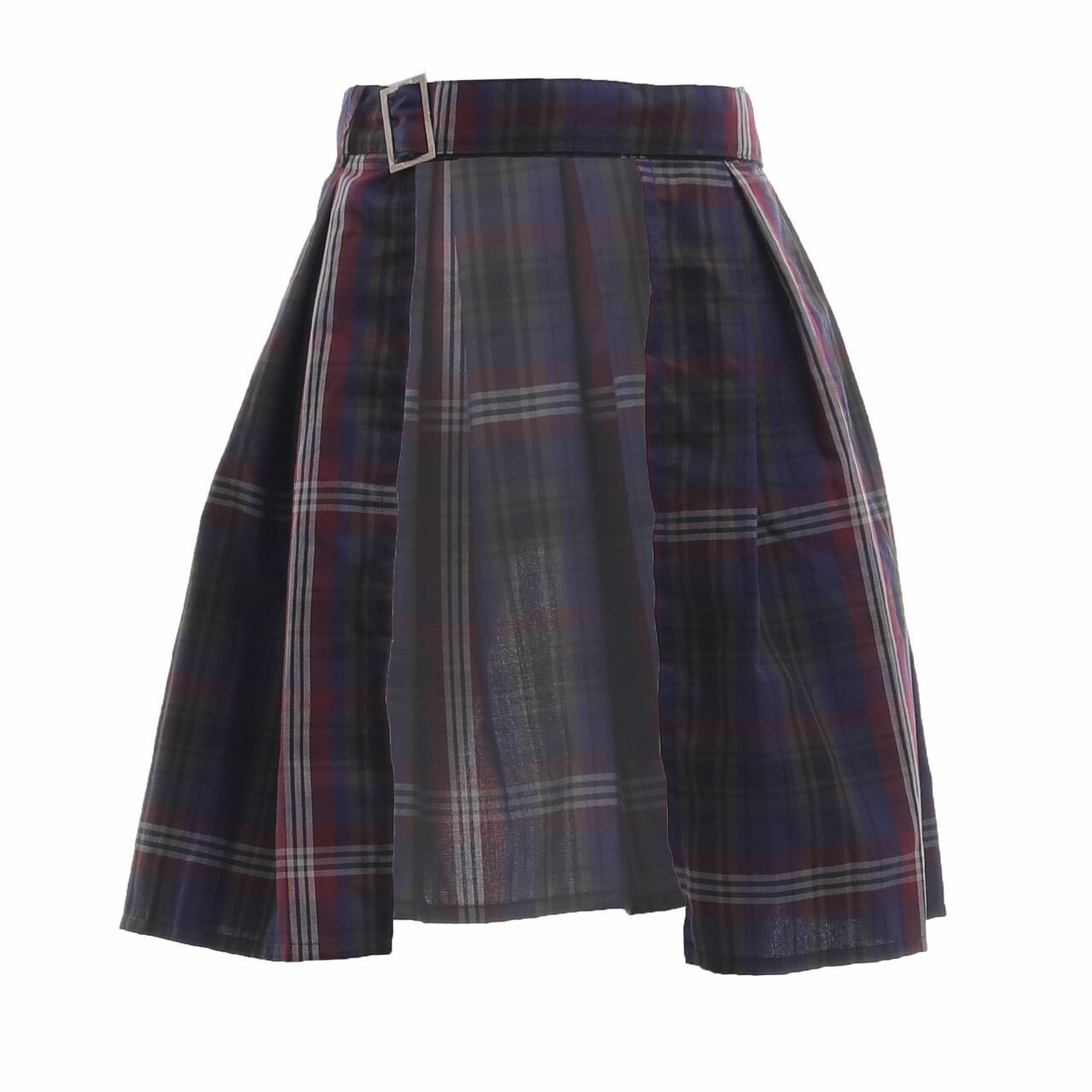 Pluffy's Choice Multicolor Tartan Apron Mini Skirt