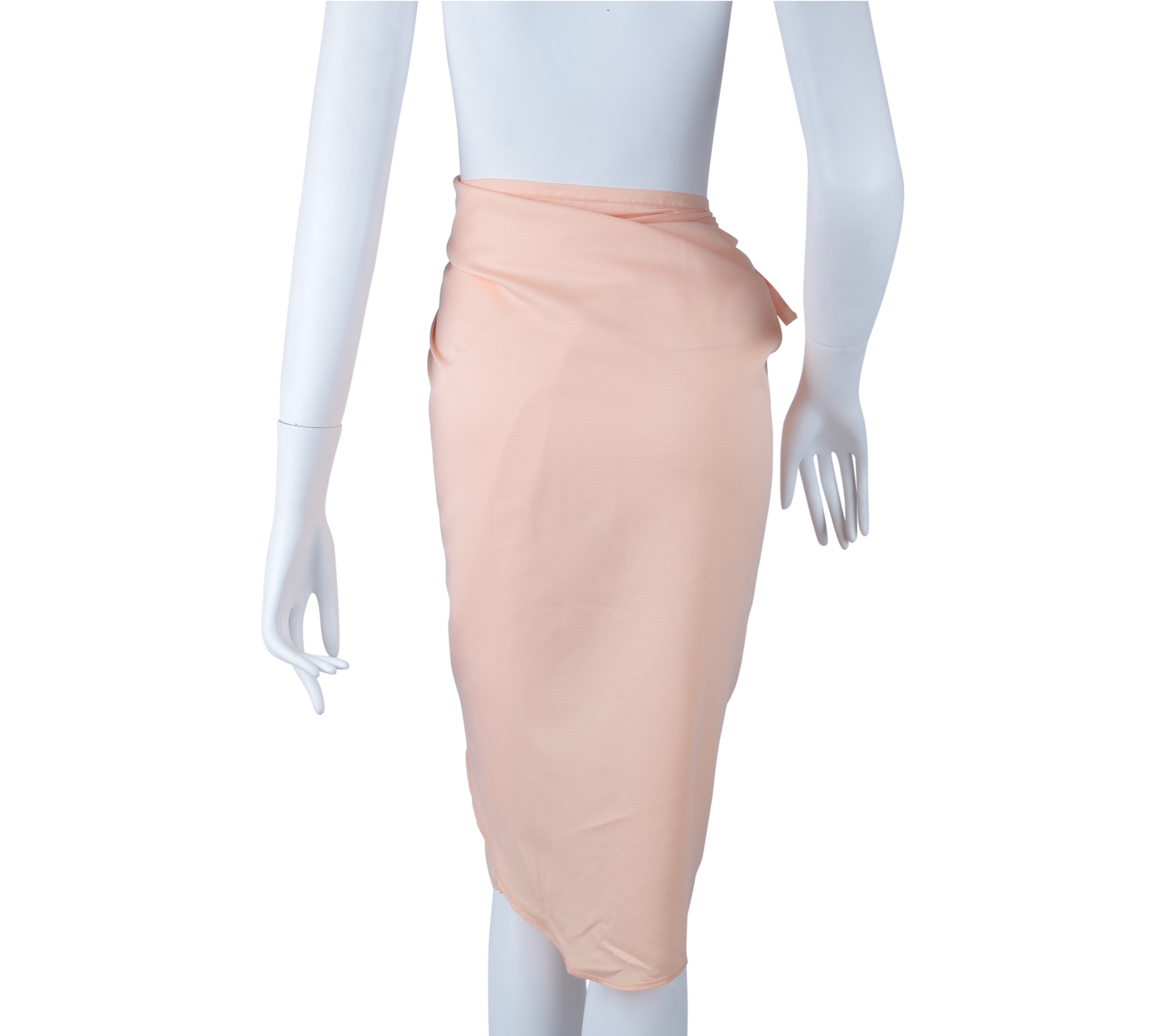 Peach Top And Skirt Two Piece