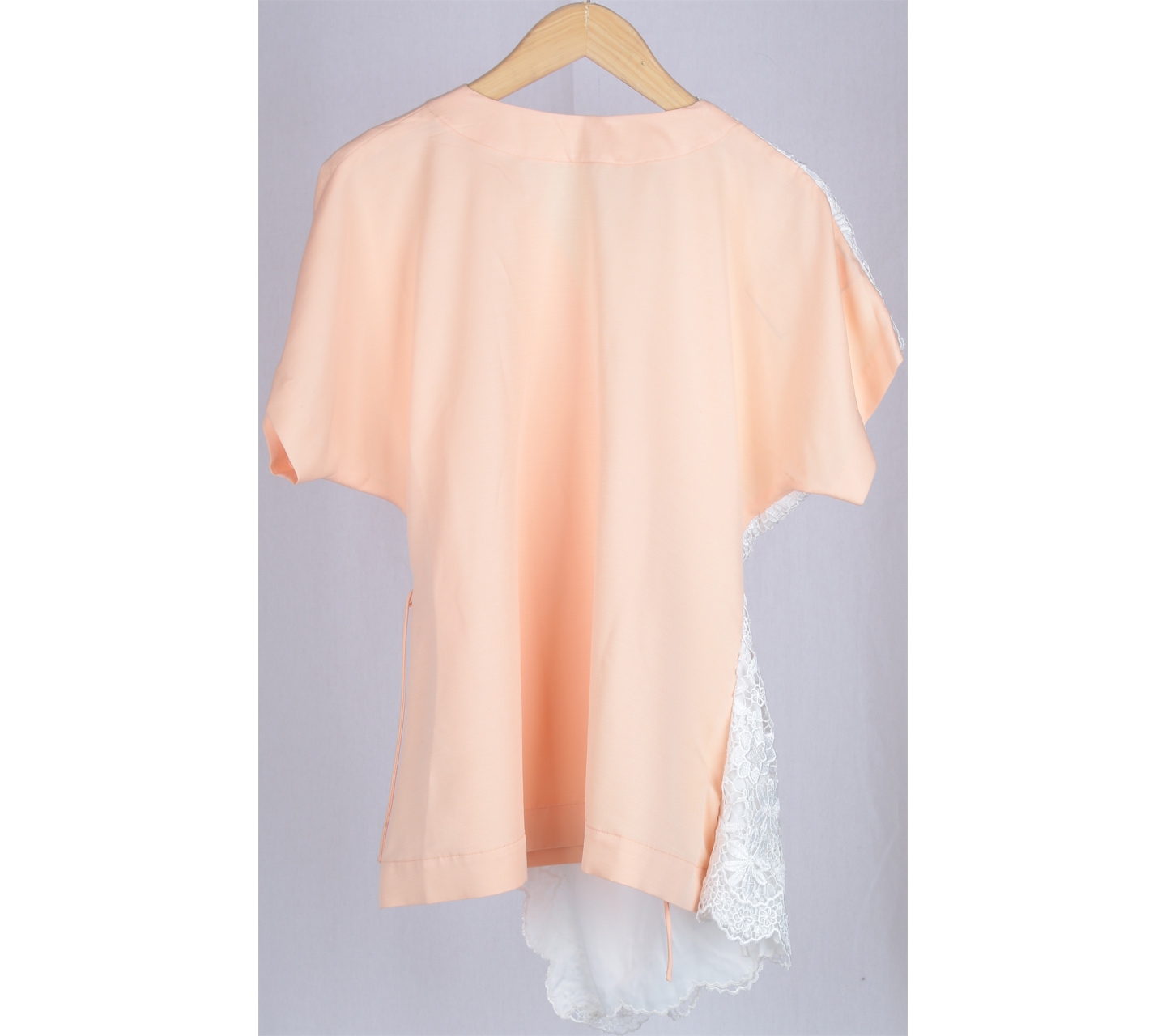 Peach Top And Skirt Two Piece
