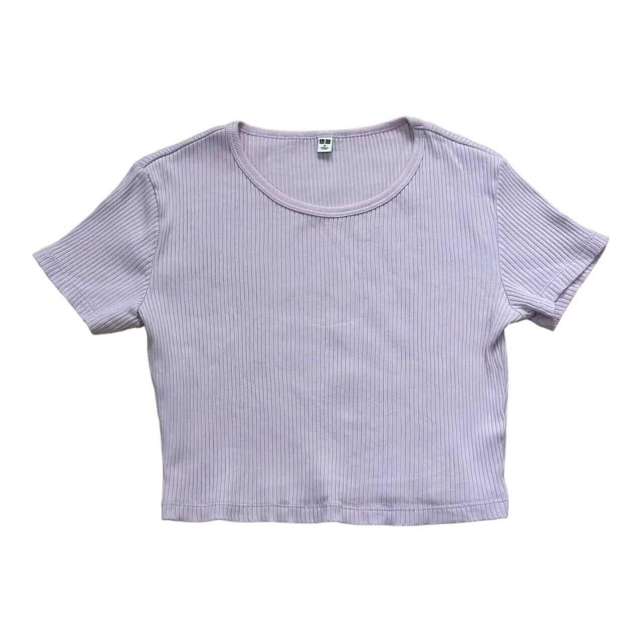 UNIQLO Cotton Rib Crop T-Shirt