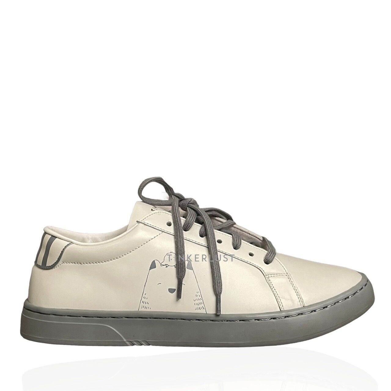 Fine Counsel x Big Bear and Bird Walk With Gratitude Grey & Off White Sneakers