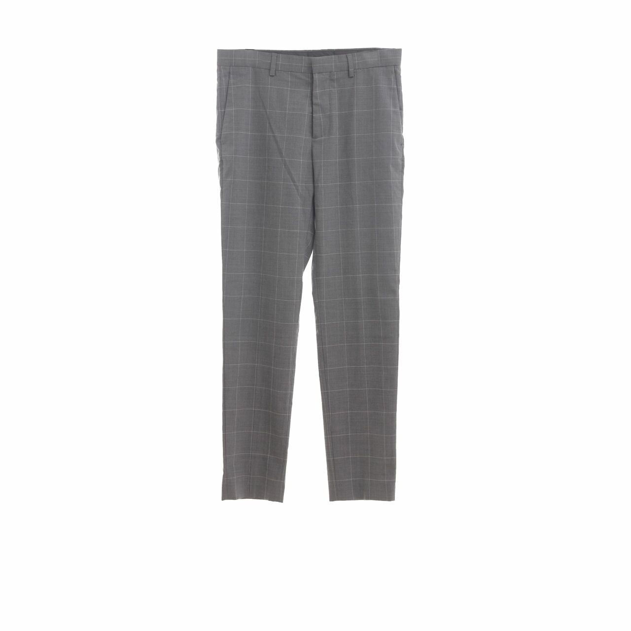 H&M Grey Plaid Long Pants