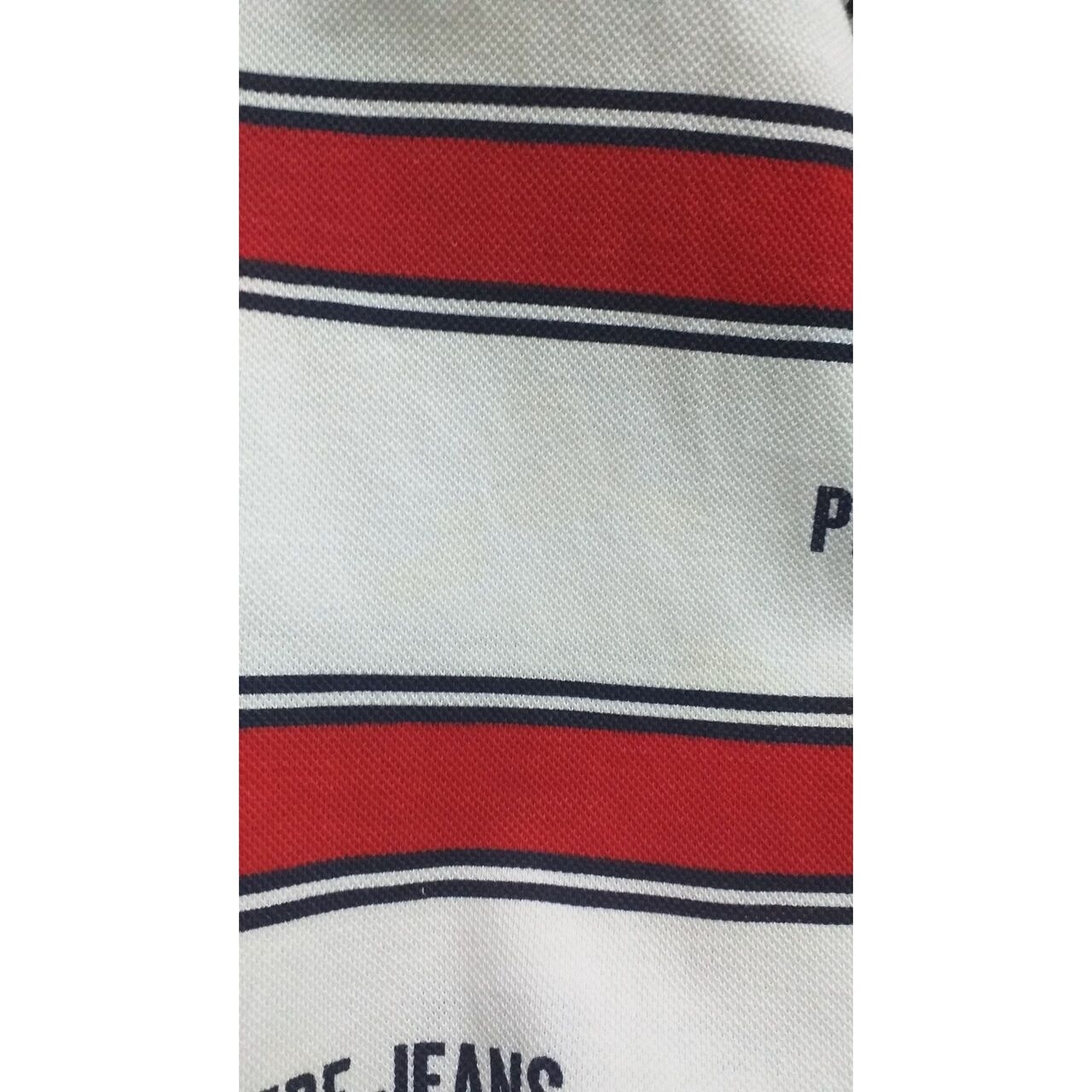 Pepe Jeans Red & White Stripes Polo Shirt