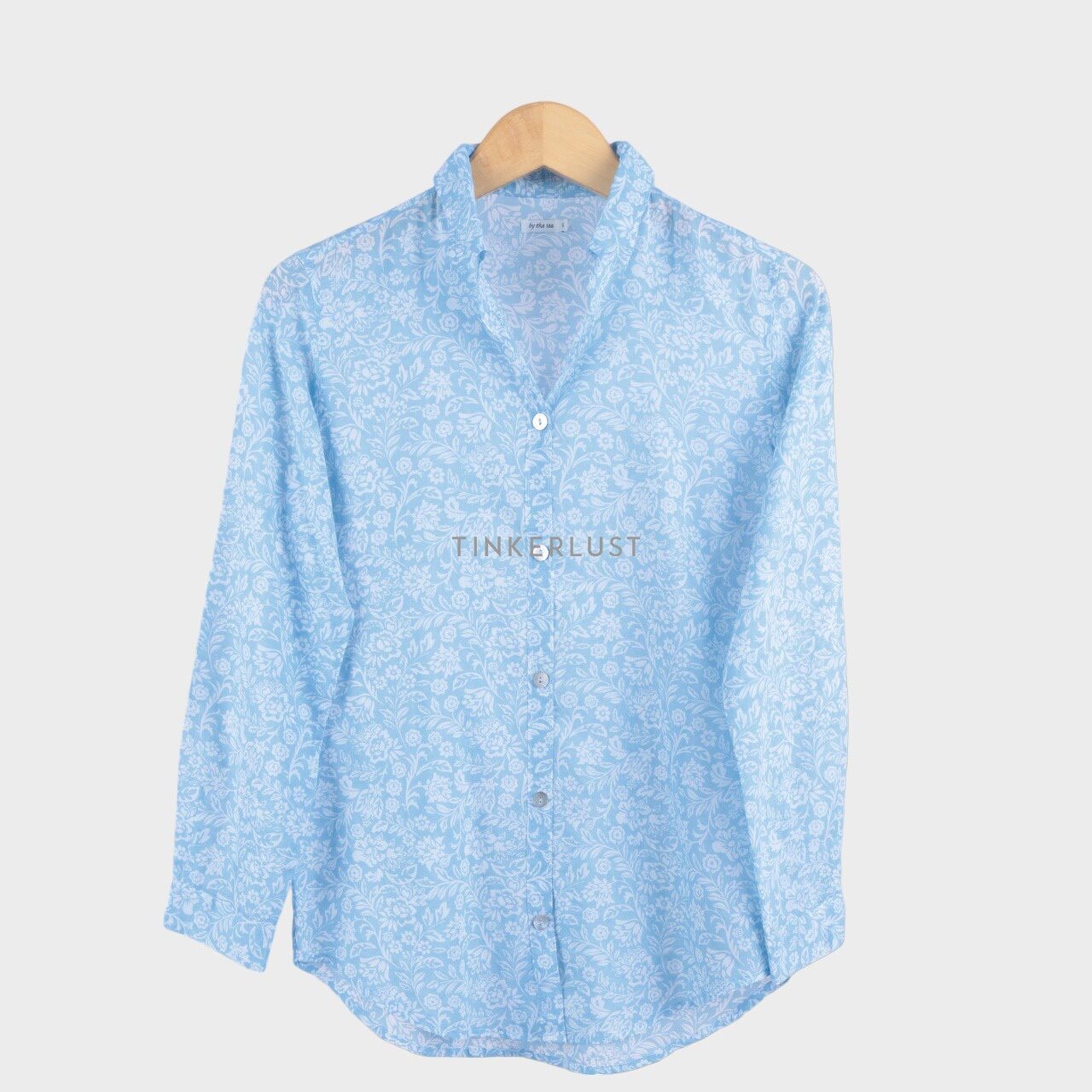 by the sea Blue Floral Shirt