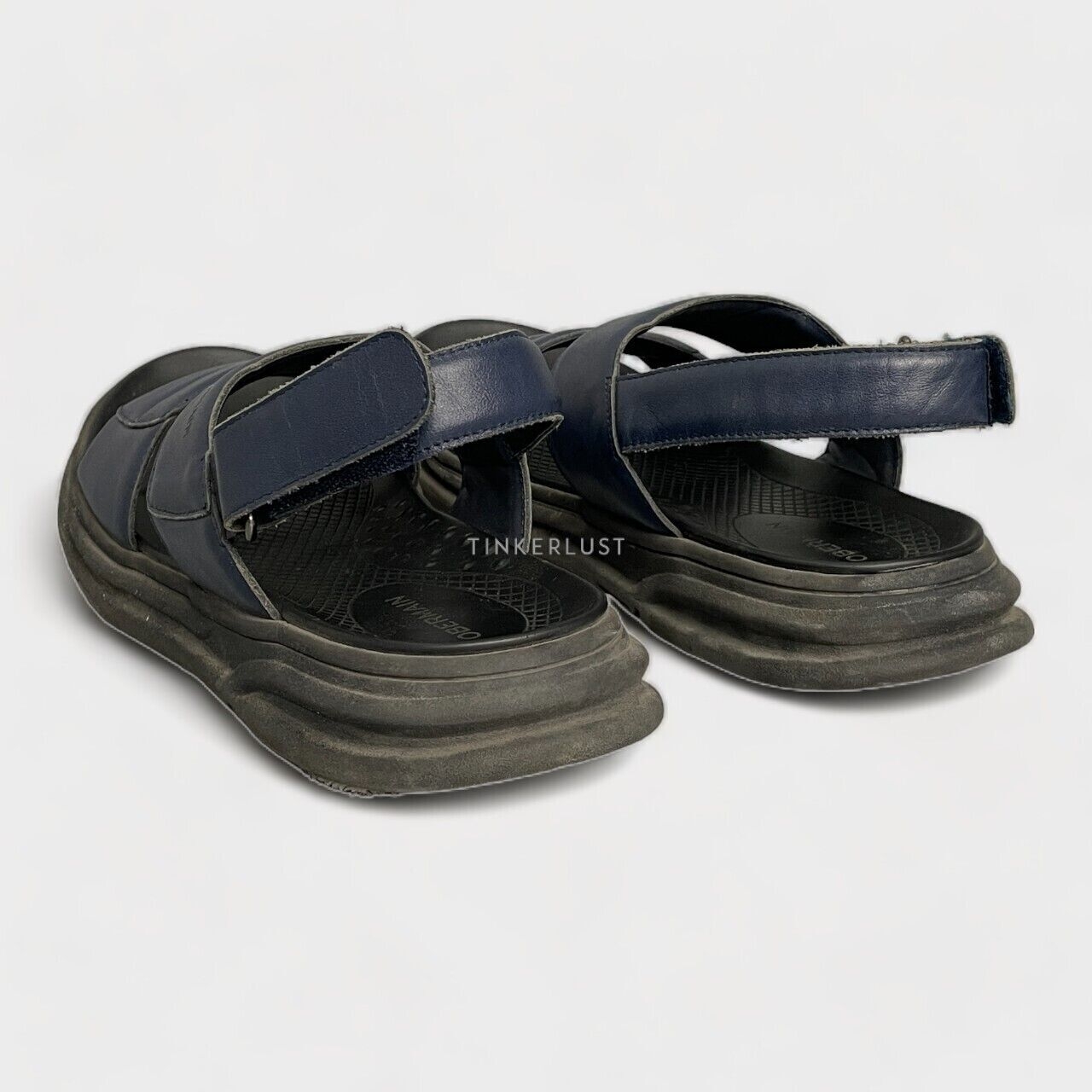 Obermain Navy Kenneth Pendo Slingback Sandals
