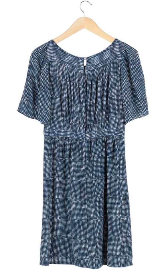 Blue Printed Midi Dress